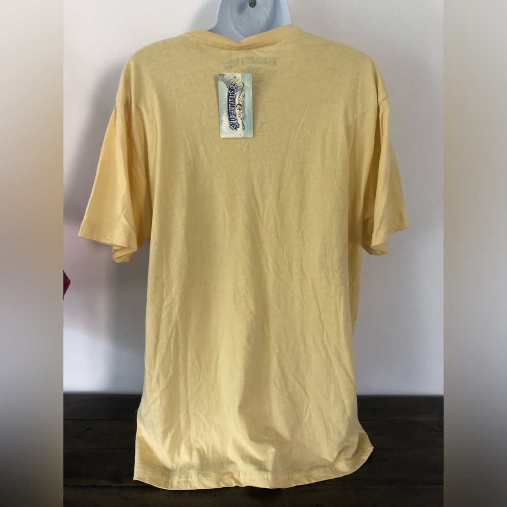 New “Washed In The Ocean Dried In The Sun" Margaritaville Yellow T-Shirt Men's M - Picture 7 of 7